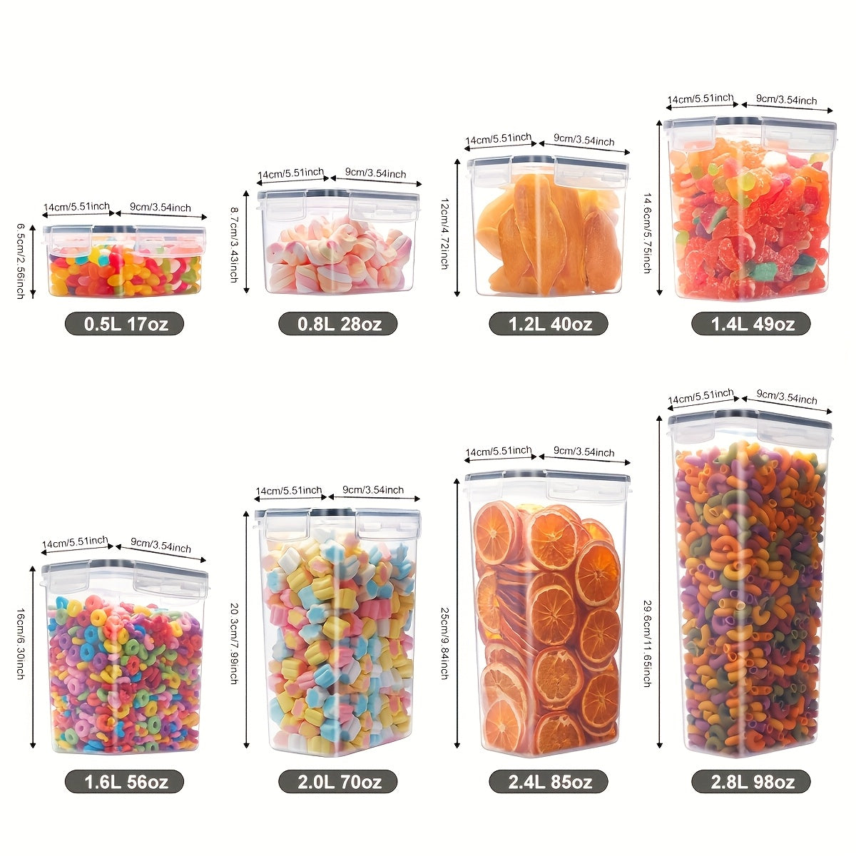 Sealed Food Storage Containers With LIDS 48pcs