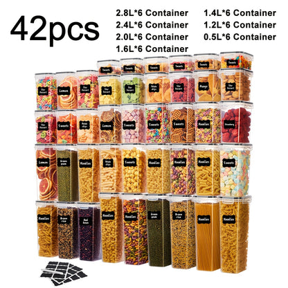 Sealed Food Storage Containers With LIDS 48pcs