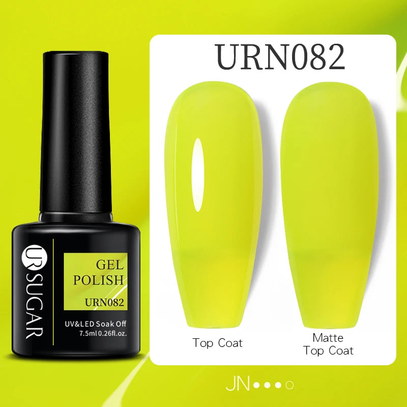 UR SUGAR Green Fluorescent Glow-in-dark Gel Nail Polish Neon UV LED Nails Gel Soak Off Gel Varnish Luminous Nail Art Gel