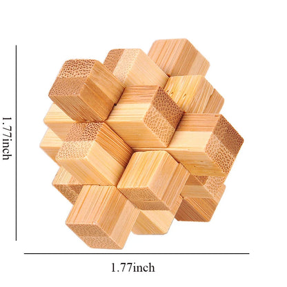 IQ Brain Teaser Educational Toy for Kids Children Wooden Kong Ming Unlock Toys Adult Montessori 3D Puzzle Game