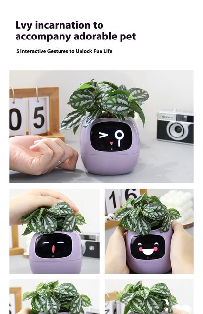 Ivy Plant Pet Robot Creative Interaction Tamagotchi Pet Small Pot App Control Cute Smart Flower Custom Plants Express Emotions