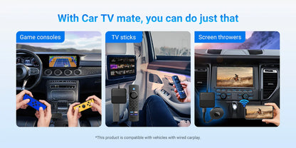 2024 OTTOCAST Car TV Mate Converter for Fire Google TV Stick to OEM Wired CarPlay Car for Watch TV Video Car Accessories