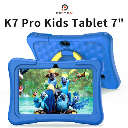 Tablet for Kids 7 Inch Android 11 32 GB WiFi Bluetooth Dual Camera Educational Software Installed with Proof Case