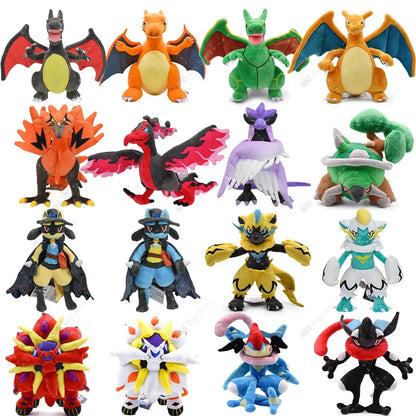 Pokemon Plush Shiny Gyarados Charizard Mega Rayquaza Hisuian Zorua Ho-Oh Lucario Butterfree