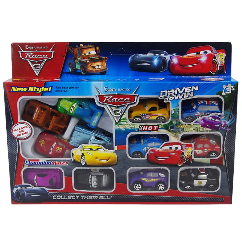 12Pcs Disney Pixar Cars Lightning McQueen Jackson Storm Mater