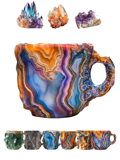 Mineral Crystal Coffee Mugs Volcano Colorful Crystal Christmas Mugs