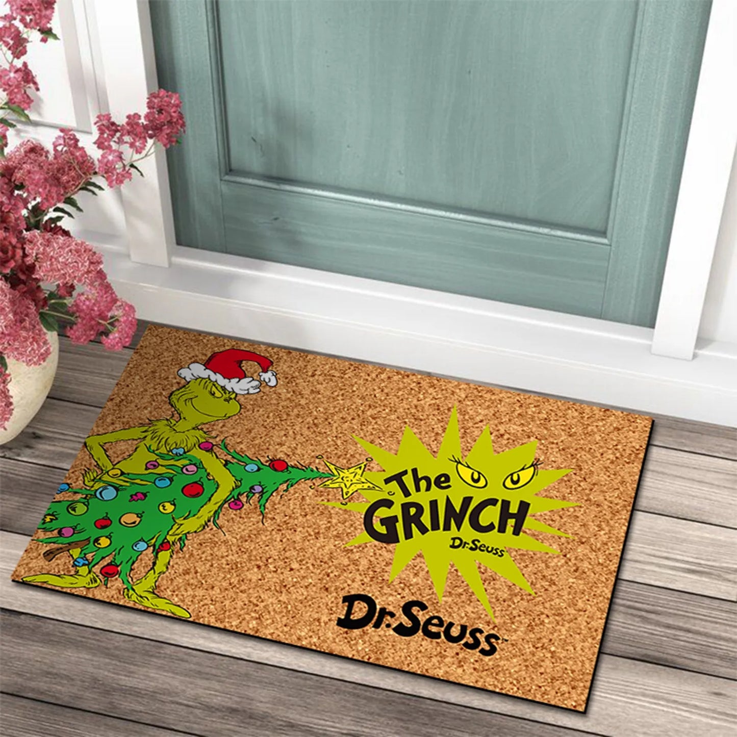 Christmas Door Mats Anti-Slip Rug Decorations For Home Mat Outdoor Mat For Front Door 23.7x 15.9 Inch