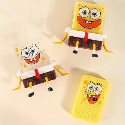 SpongeBob SquarePants Sponge Brush Dish Washing Brush Drain Rack