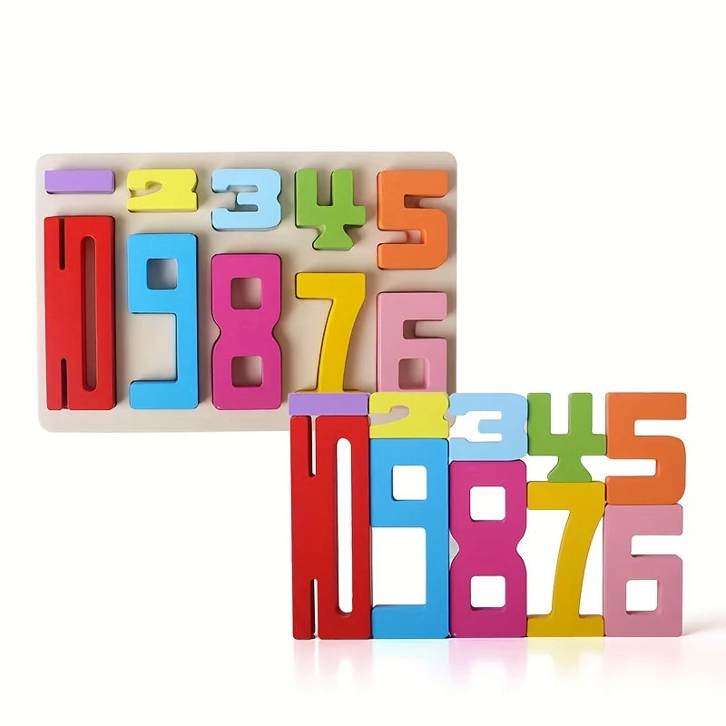 Digit Building Blocks Toys,Numbers 1-10,Children Educational Development Recognition Toy Early Education Toys Montessories