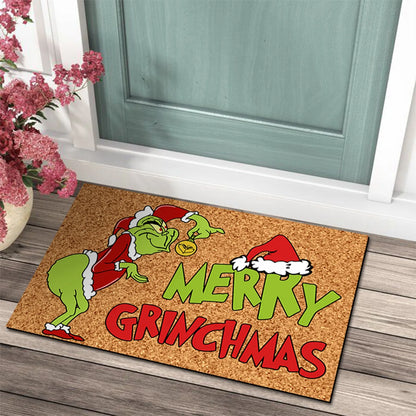 Christmas Door Mats Anti-Slip Rug Decorations For Home Mat Outdoor Mat For Front Door 23.7x 15.9 Inch