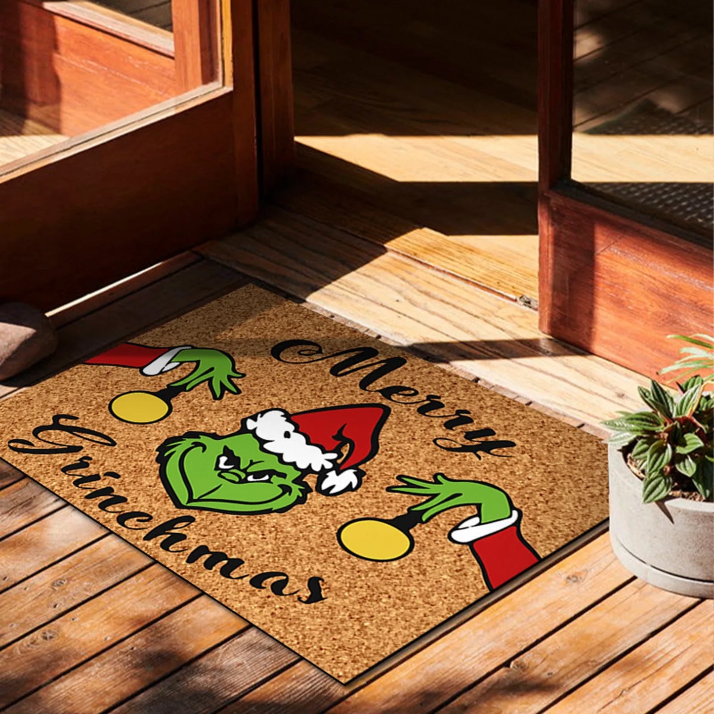 Christmas Door Mats Anti-Slip Rug Decorations For Home Mat Outdoor Mat For Front Door 23.7x 15.9 Inch