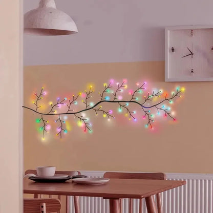 Willow Vine String Lights USB DIY 8 Modes Lights Wall Vines with Lights Willow Branch Lights for Bedroom Christmas Decor