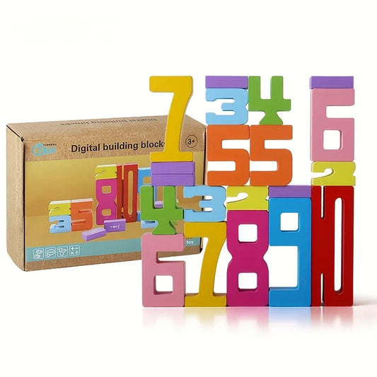 Digit Building Blocks Toys,Numbers 1-10,Children Educational Development Recognition Toy Early Education Toys Montessories