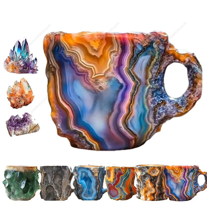 Mineral Crystal Coffee Mugs Volcano Colorful Crystal Christmas Mugs