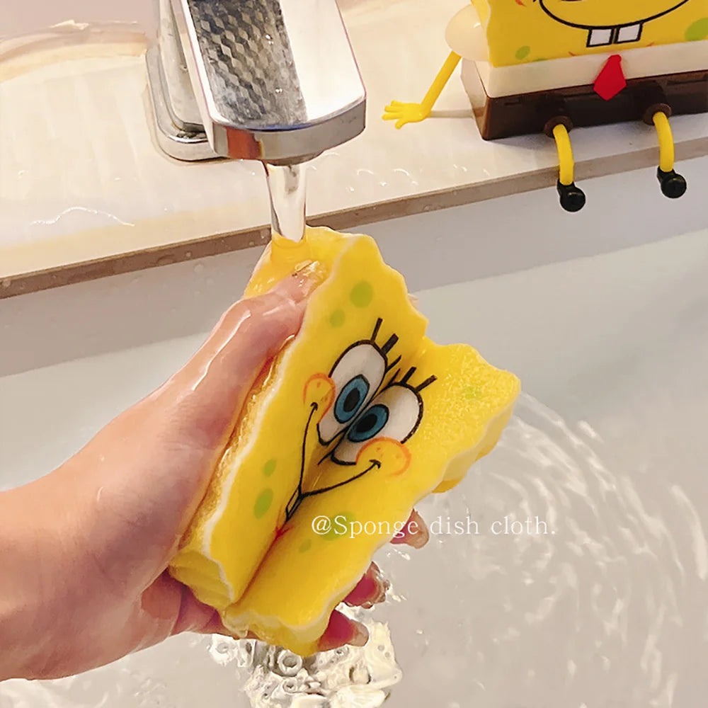 SpongeBob SquarePants Sponge Brush Dish Washing Brush Drain Rack