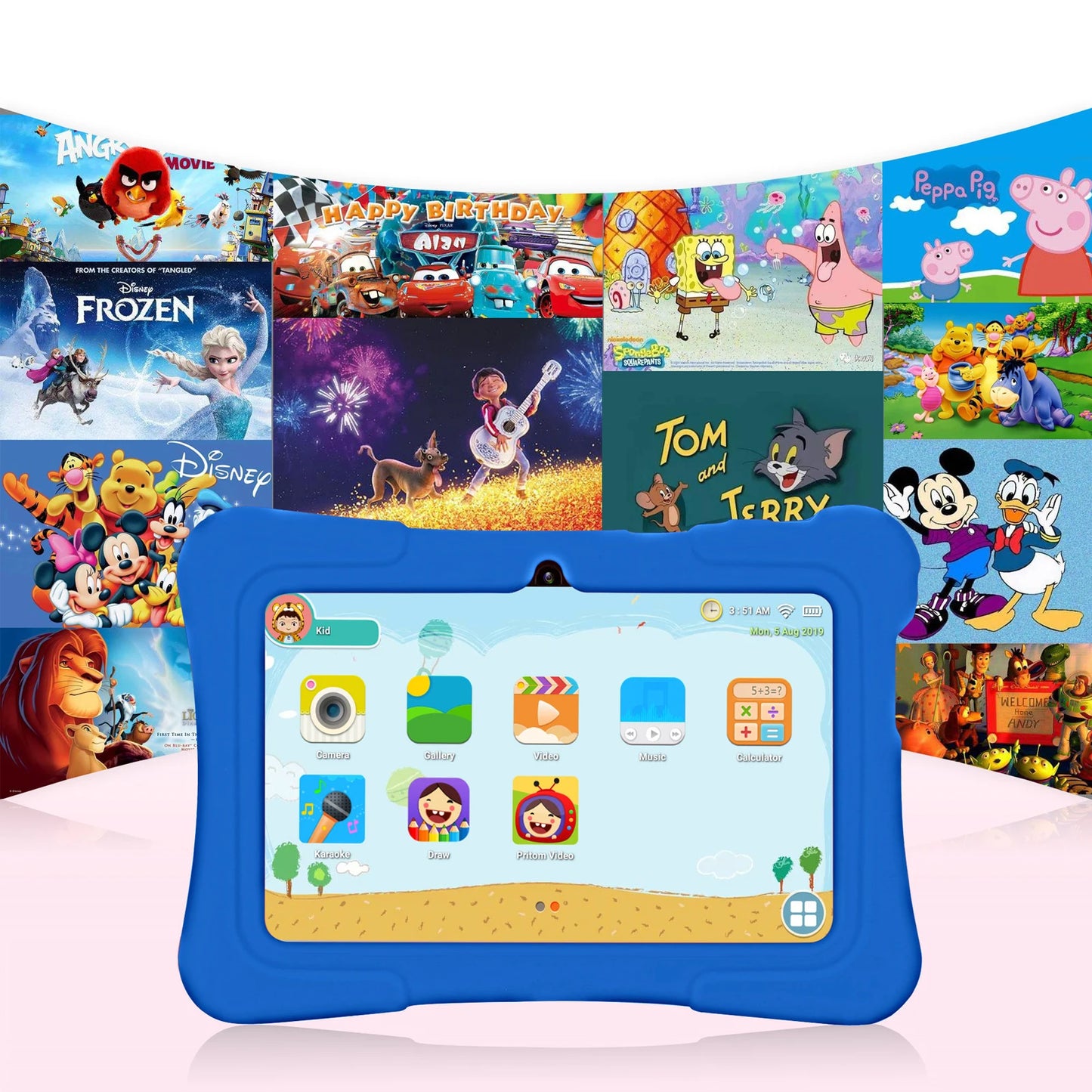 7 Inch Kids Tablet Quad Core Android 10 32GB WiFi Bluetooth Educational Software Installed