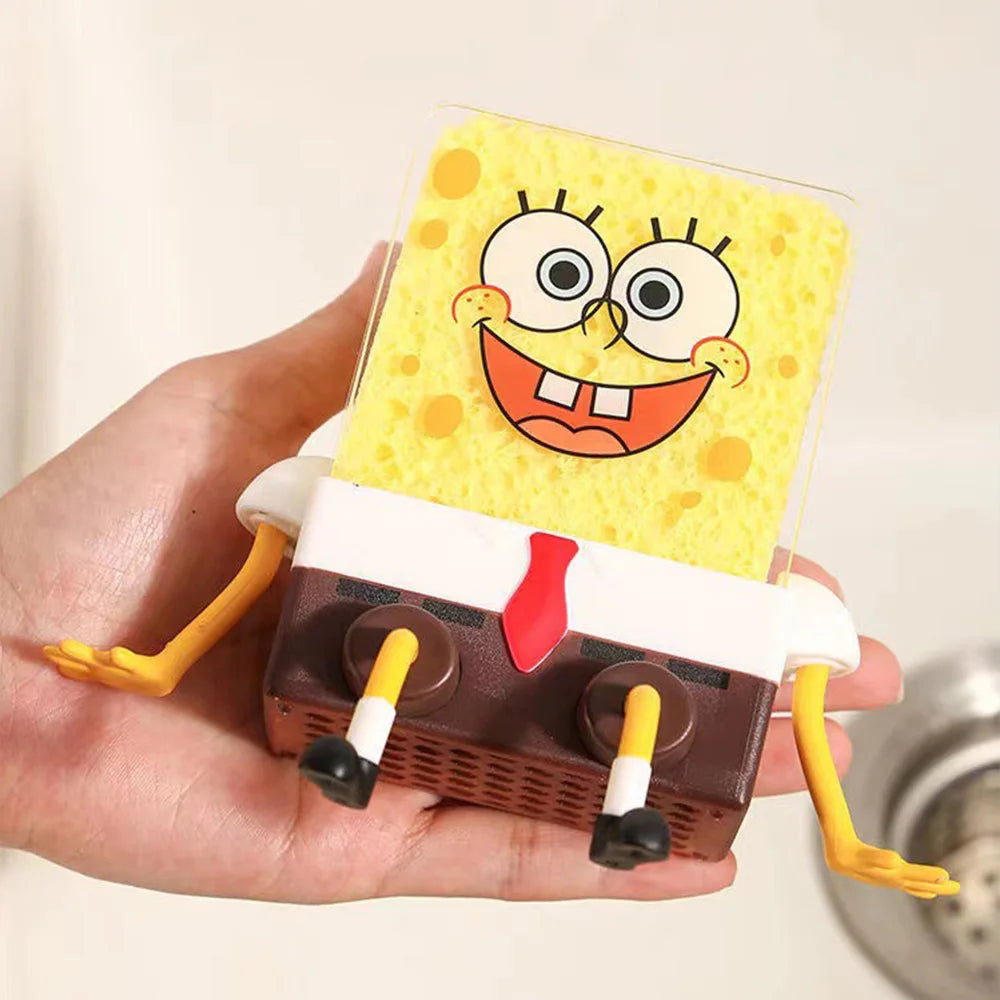 SpongeBob SquarePants Sponge Brush Dish Washing Brush Drain Rack