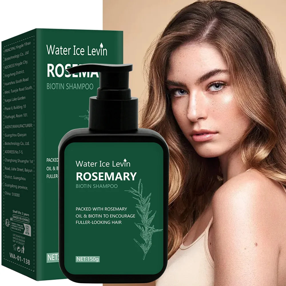 Rosemary Biotin Shampoo Hair Growth Deep Cleansing Scalp Care Oil Control Strengthening Hair Root Shampoo 150ml