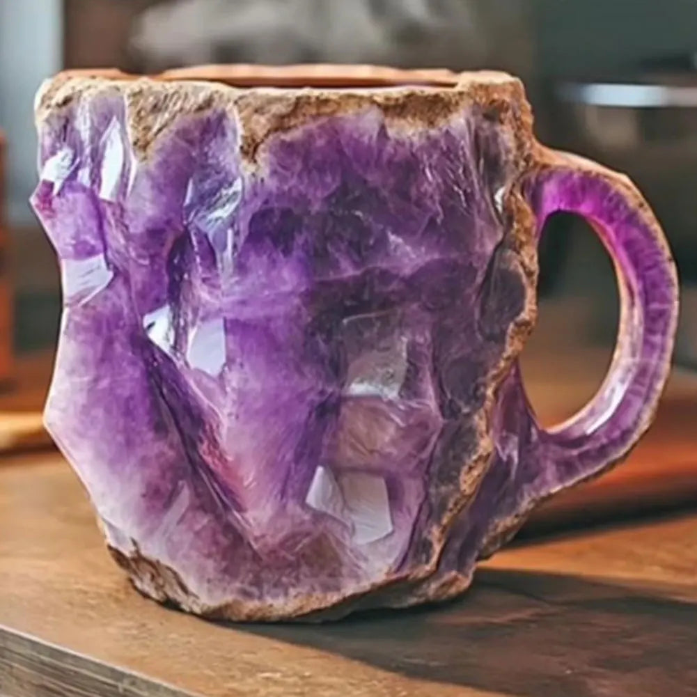 Mineral Crystal Coffee Mugs Volcano Colorful Crystal Christmas Mugs