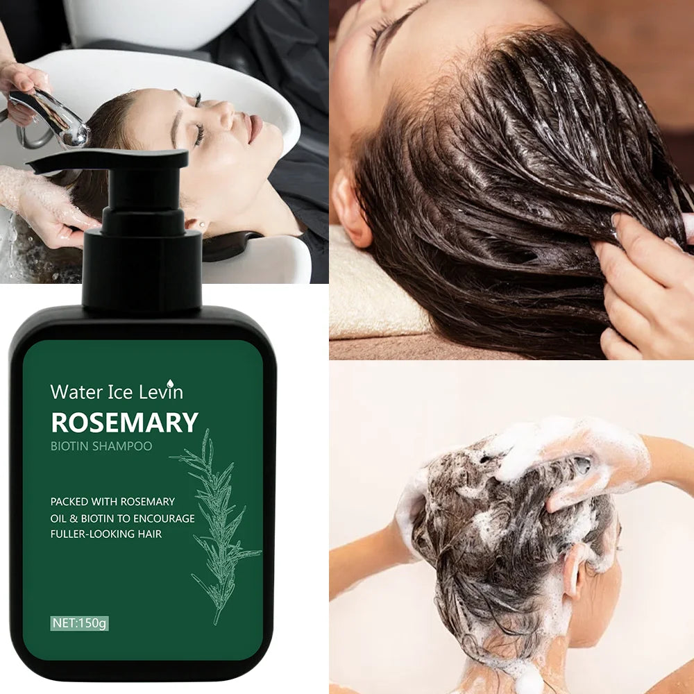 Rosemary Biotin Shampoo Hair Growth Deep Cleansing Scalp Care Oil Control Strengthening Hair Root Shampoo 150ml