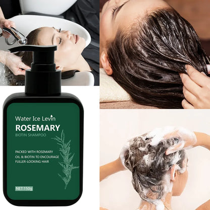 Rosemary Biotin Shampoo Hair Growth Deep Cleansing Scalp Care Oil Control Strengthening Hair Root Shampoo 150ml