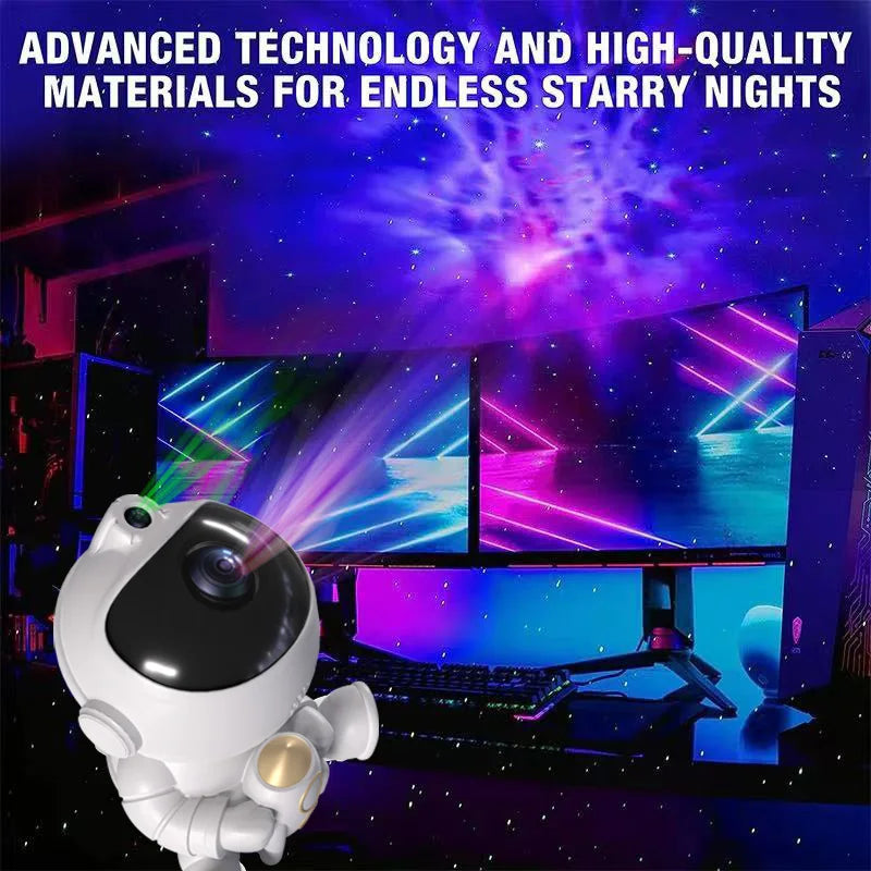 Rocket Astronaut LED Star Galaxies Projector Night Light Starry Sky Porjectors Lamp For Decoration Bedroom