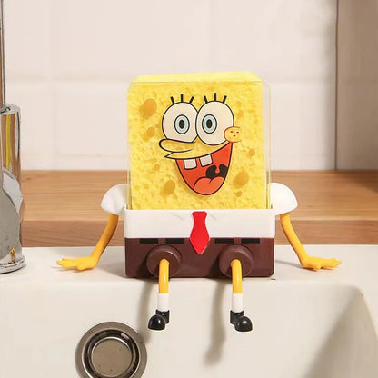 SpongeBob SquarePants Sponge Brush Dish Washing Brush Drain Rack