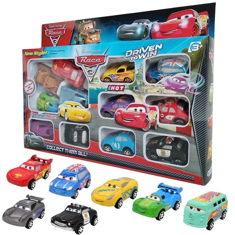 12Pcs Disney Pixar Cars Lightning McQueen Jackson Storm Mater