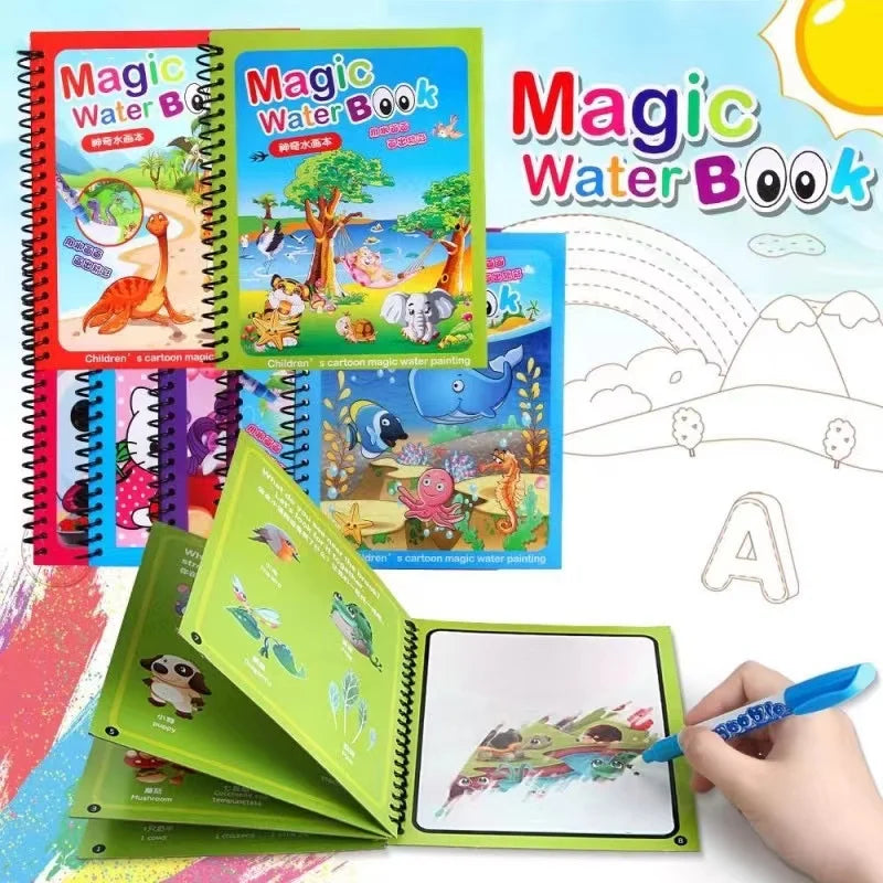 NEW Kids Magic Water Drawing Books Coloring Books Painting Toys for Kids