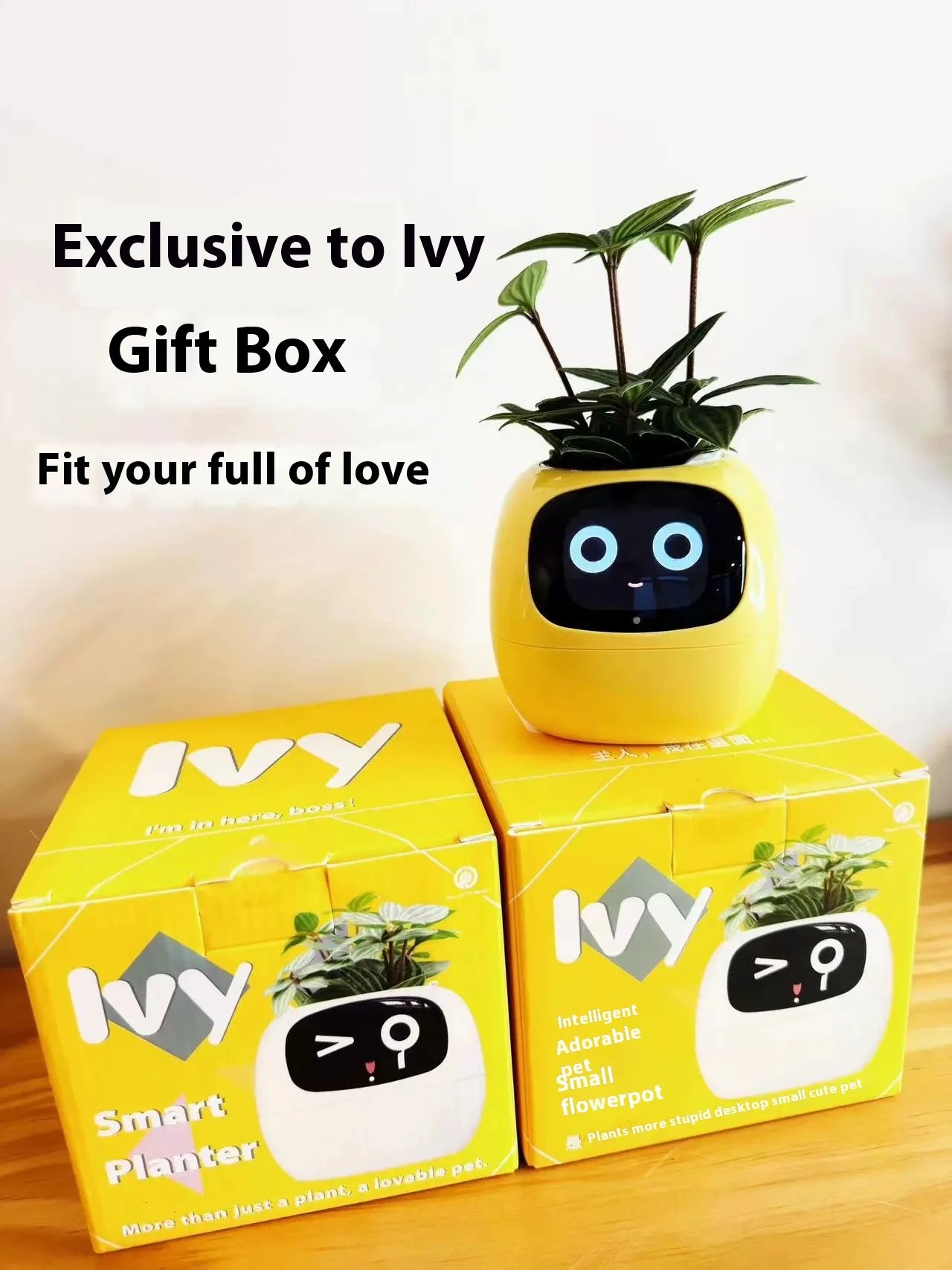 Ivy Plant Pet Robot Creative Interaction Tamagotchi Pet Small Pot App Control Cute Smart Flower Custom Plants Express Emotions