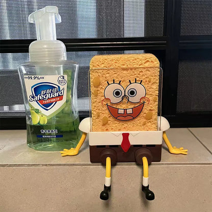 SpongeBob SquarePants Sponge Brush Dish Washing Brush Drain Rack