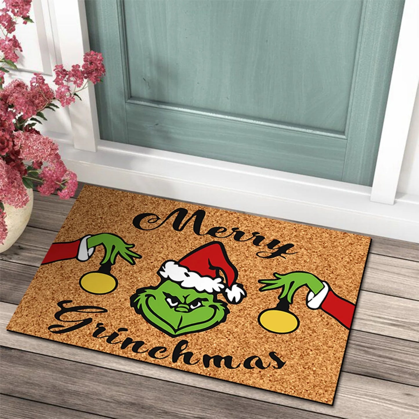 Christmas Door Mats Anti-Slip Rug Decorations For Home Mat Outdoor Mat For Front Door 23.7x 15.9 Inch