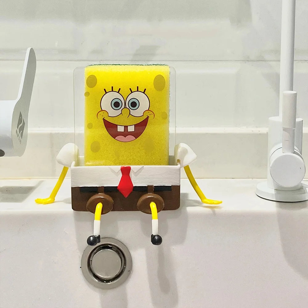 SpongeBob SquarePants Sponge Brush Dish Washing Brush Drain Rack