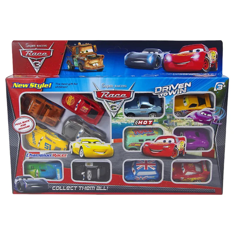 12Pcs Disney Pixar Cars Lightning McQueen Jackson Storm Mater