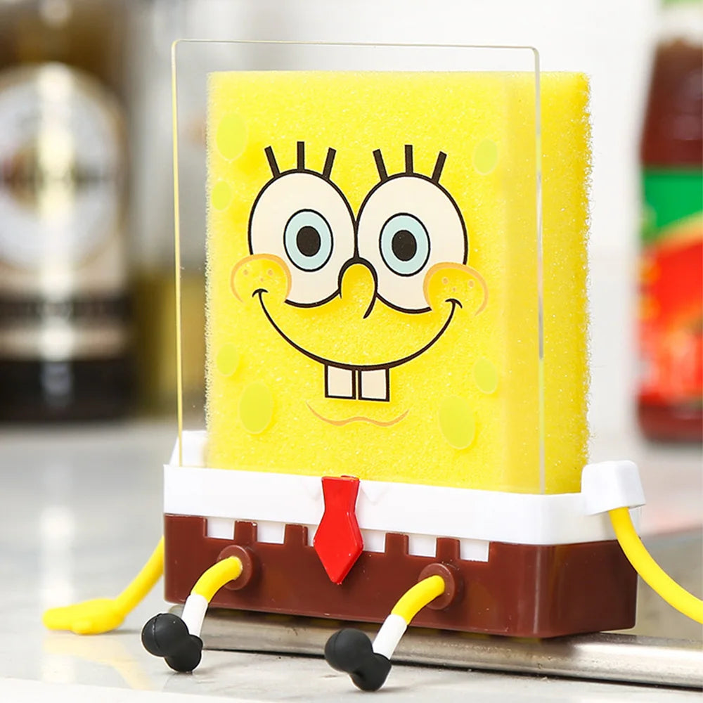 SpongeBob SquarePants Sponge Brush Dish Washing Brush Drain Rack