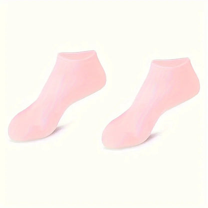 Silicone Gel Moisturizing Foot Socks for Dry, Cracked Feet - Soothing Massage Pedicure Care Tool