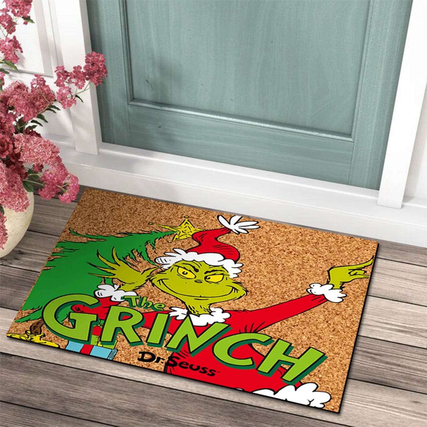 Christmas Door Mats Anti-Slip Rug Decorations For Home Mat Outdoor Mat For Front Door 23.7x 15.9 Inch