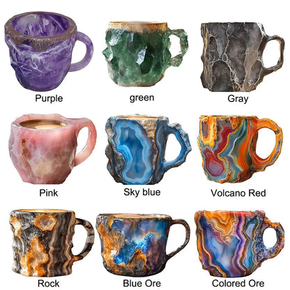 Mineral Crystal Coffee Mugs Volcano Colorful Crystal Christmas Mugs