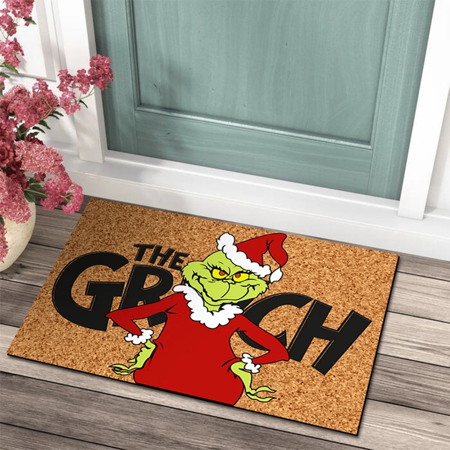 Christmas Door Mats Anti-Slip Rug Decorations For Home Mat Outdoor Mat For Front Door 23.7x 15.9 Inch