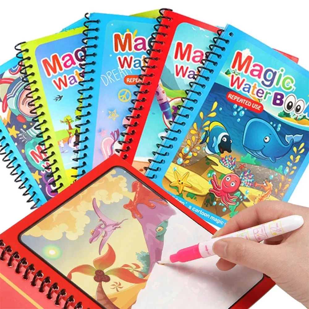 NEW Kids Magic Water Drawing Books Coloring Books Painting Toys for Kids