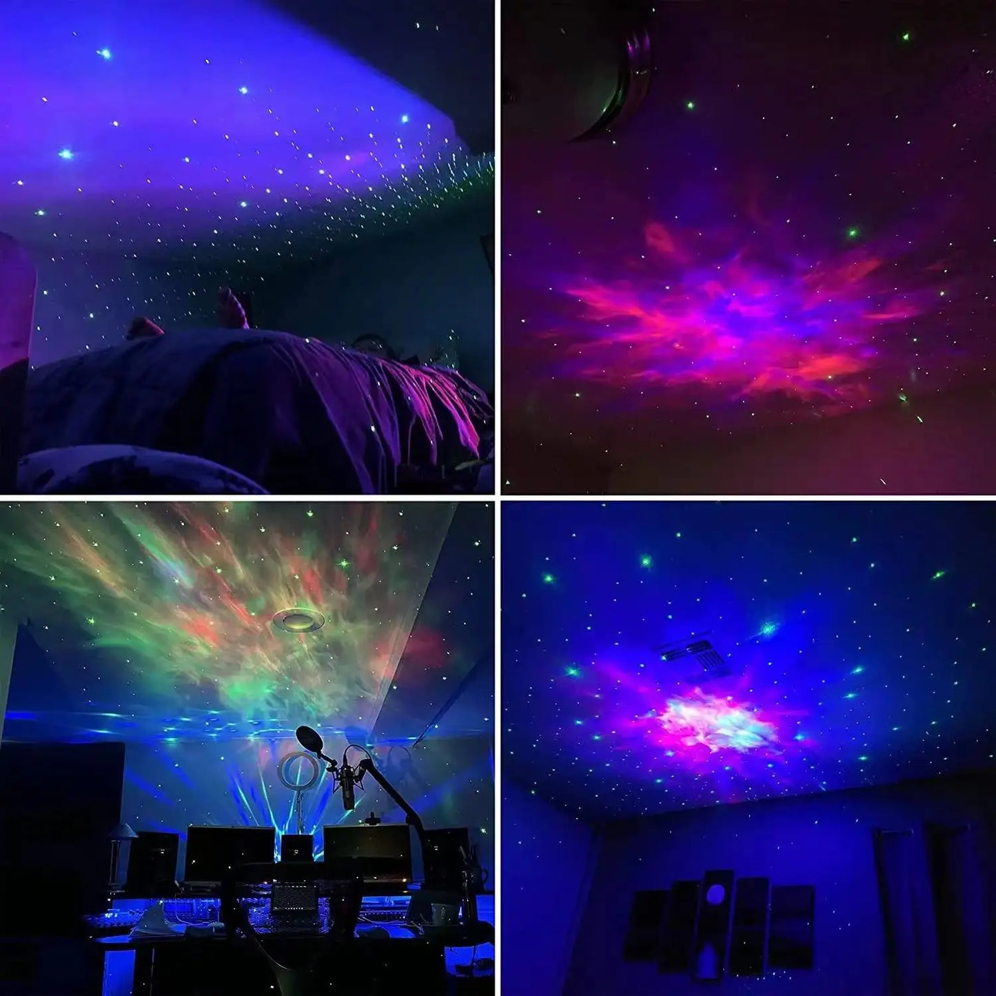 Rocket Astronaut LED Star Galaxies Projector Night Light Starry Sky Porjectors Lamp For Decoration Bedroom