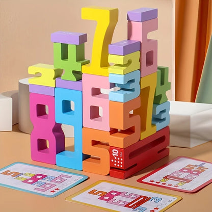 Digit Building Blocks Toys,Numbers 1-10,Children Educational Development Recognition Toy Early Education Toys Montessories