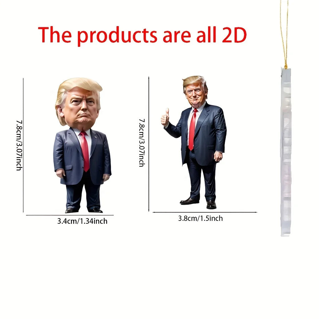 Trump-Inspired Acrylic Christmas Decor Hanging Ornament