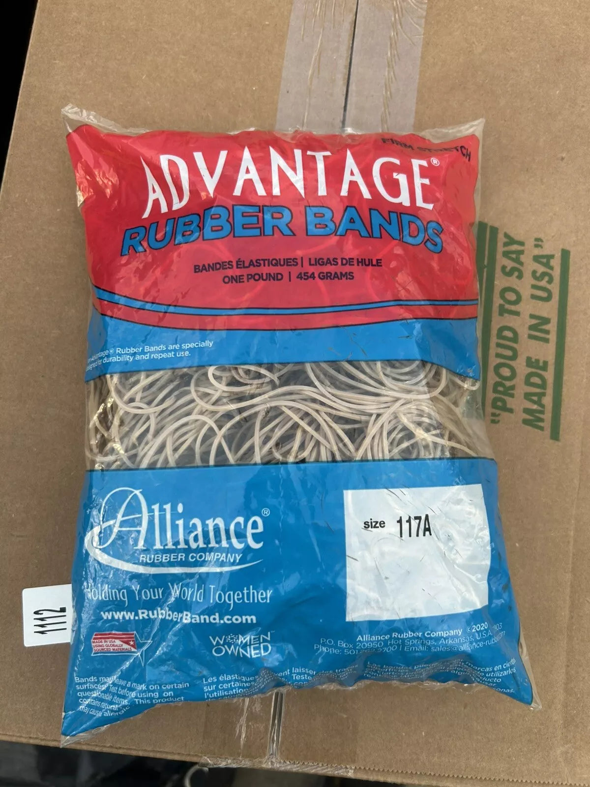 1LB Bag Advantage Rubber Bands Size #117A (7” x 1/16") Approx 400. Made In USA