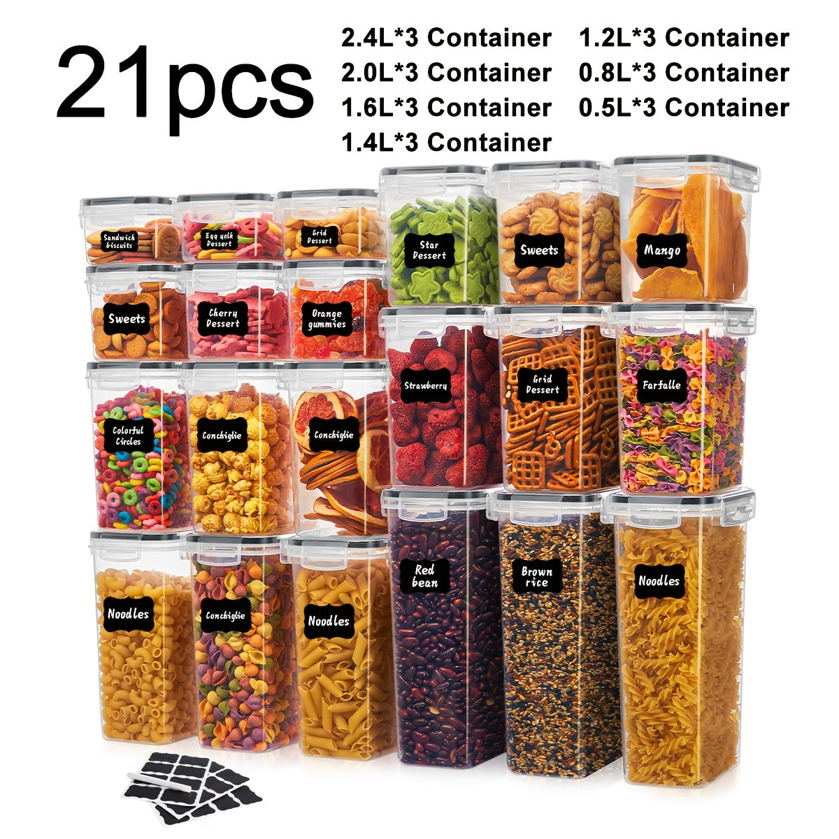 Sealed Food Storage Containers With LIDS 48pcs